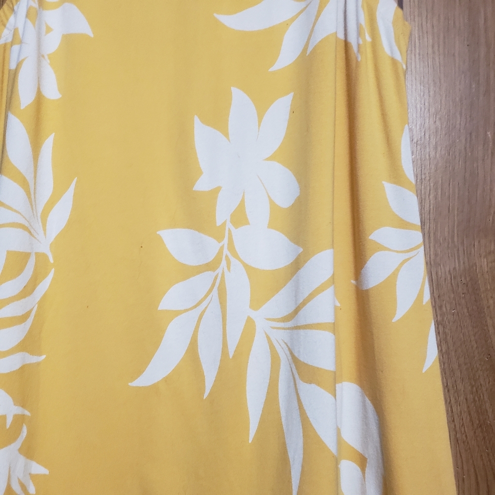 Natural Reflections Yellow and White Midi Dress - Picture 3 of 5